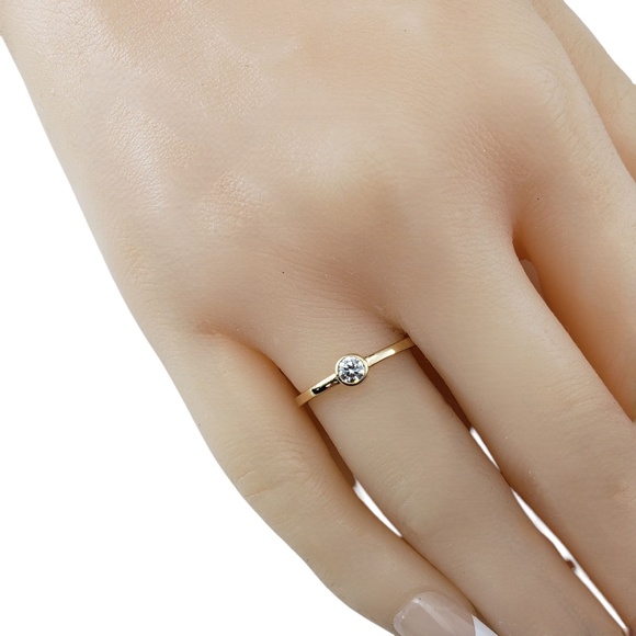 Pandora 14K Yellow Gold Lab Grown Diamond Ring Size 6 #21350 - Picture 8 of 8